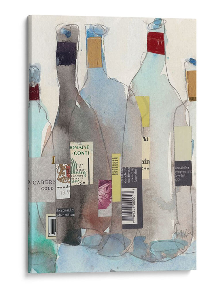 Las Botellas De Vino Iii - Samuel Dixon | Cuadro decorativo de Canvas Lab