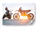 Motocicletas y atardecer | Cuadro decorativo de Canvas Lab