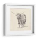 Longhorn Steer Sketch I - Ethan Harper | Cuadro decorativo de Canvas Lab
