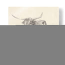Longhorn Steer Sketch I - Ethan Harper | Cuadro decorativo de Canvas Lab