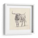 Longhorn Steer Sketch Ii - Ethan Harper | Cuadro decorativo de Canvas Lab