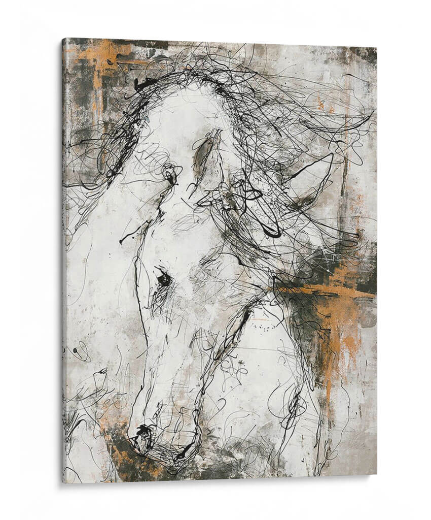 Caballo De Contorno 3 - Stefano Altamura | Cuadro decorativo de Canvas Lab