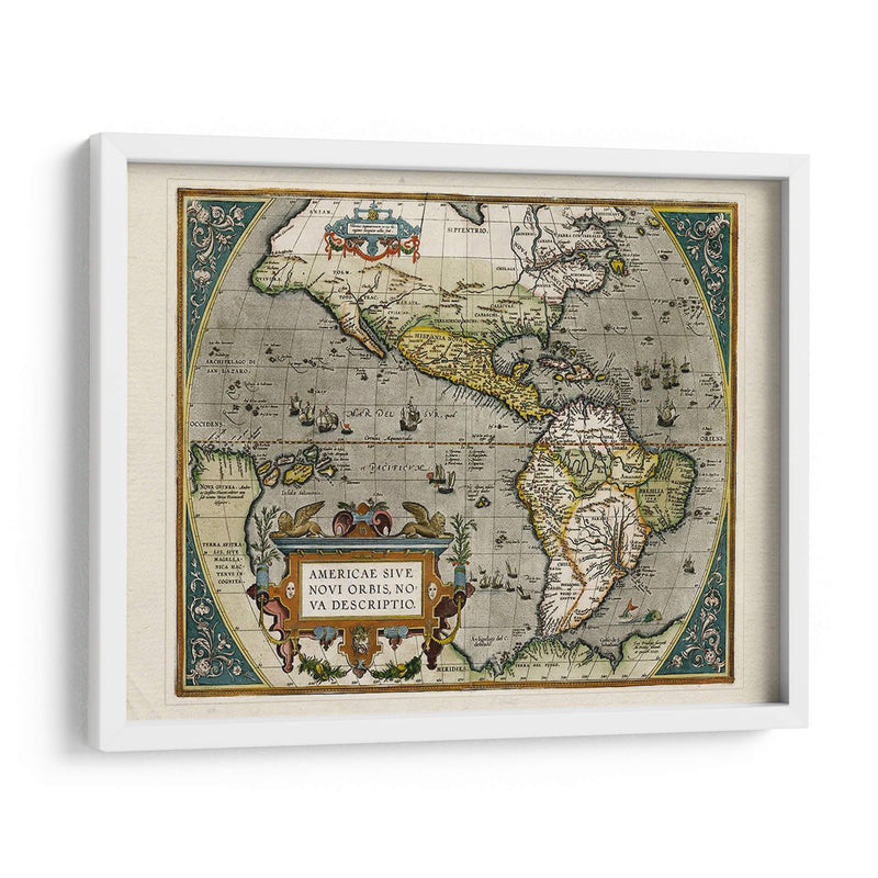 Mapa De Novi Orbis | Cuadro decorativo de Canvas Lab