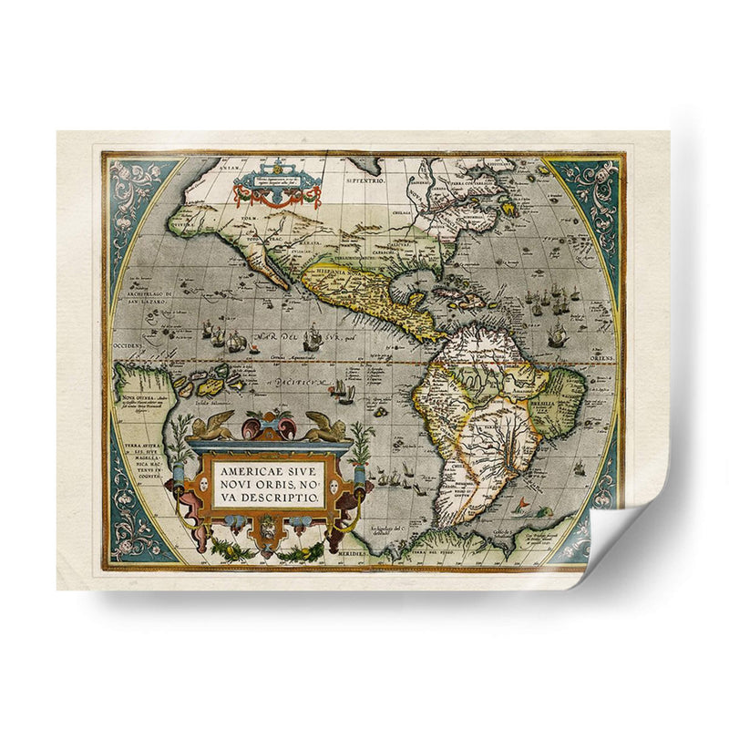 Mapa De Novi Orbis | Cuadro decorativo de Canvas Lab