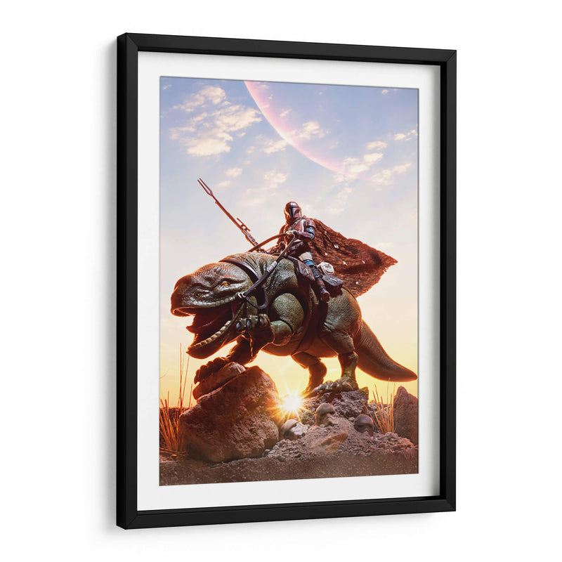 Mando and Dewback - Action Geek | Cuadro decorativo de Canvas Lab