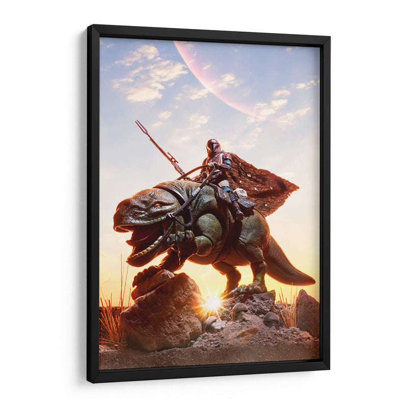 Mando and Dewback - Action Geek | Cuadro decorativo de Canvas Lab