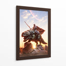 Mando and Dewback - Action Geek | Cuadro decorativo de Canvas Lab
