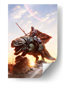 Mando and Dewback - Action Geek | Cuadro decorativo de Canvas Lab