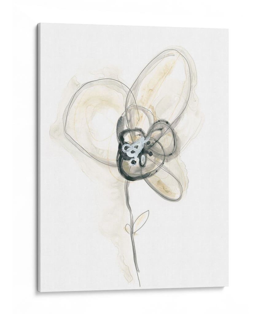 Estudio Floral Monocromo I - June Erica Vess | Cuadro decorativo de Canvas Lab
