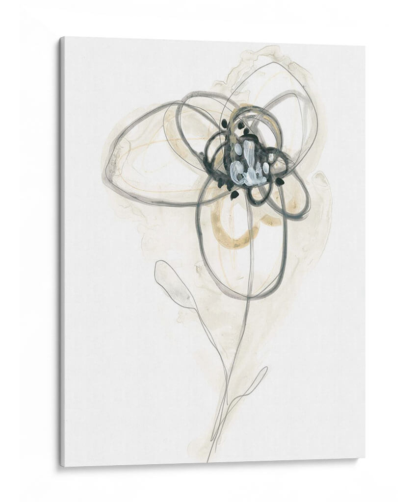 Estudio Floral Monocromo Iv - June Erica Vess | Cuadro decorativo de Canvas Lab