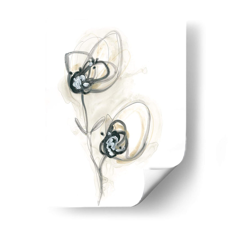 Estudio Floral Monocromo Ix - June Erica Vess | Cuadro decorativo de Canvas Lab