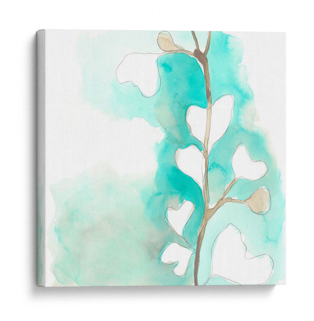 Teal Y Ocre Ginko Iii - June Erica Vess | Cuadro decorativo de Canvas Lab