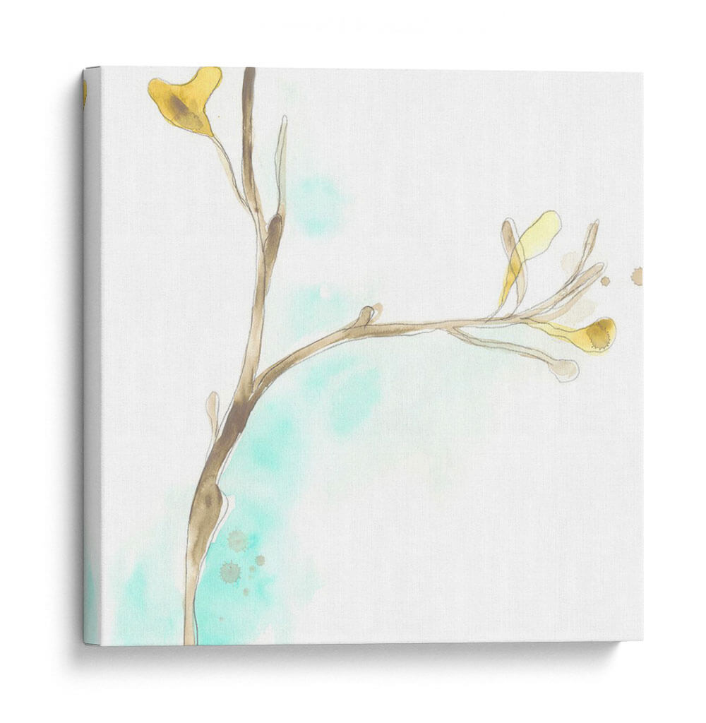Teal Y Ocre Ginko Iv - June Erica Vess | Cuadro decorativo de Canvas Lab