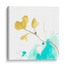 Teal Y Ocre Ginko V - June Erica Vess | Cuadro decorativo de Canvas Lab