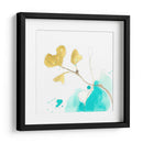 Teal Y Ocre Ginko V - June Erica Vess | Cuadro decorativo de Canvas Lab