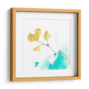 Teal Y Ocre Ginko V - June Erica Vess | Cuadro decorativo de Canvas Lab