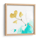 Teal Y Ocre Ginko V - June Erica Vess | Cuadro decorativo de Canvas Lab