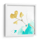 Teal Y Ocre Ginko V - June Erica Vess | Cuadro decorativo de Canvas Lab