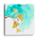 Teal Y Ocre Ginko Viii - June Erica Vess | Cuadro decorativo de Canvas Lab