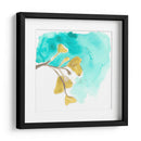 Teal Y Ocre Ginko Viii - June Erica Vess | Cuadro decorativo de Canvas Lab