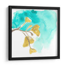 Teal Y Ocre Ginko Viii - June Erica Vess | Cuadro decorativo de Canvas Lab