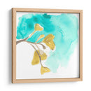 Teal Y Ocre Ginko Viii - June Erica Vess | Cuadro decorativo de Canvas Lab