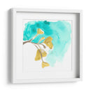 Teal Y Ocre Ginko Viii - June Erica Vess | Cuadro decorativo de Canvas Lab