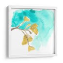 Teal Y Ocre Ginko Viii - June Erica Vess | Cuadro decorativo de Canvas Lab