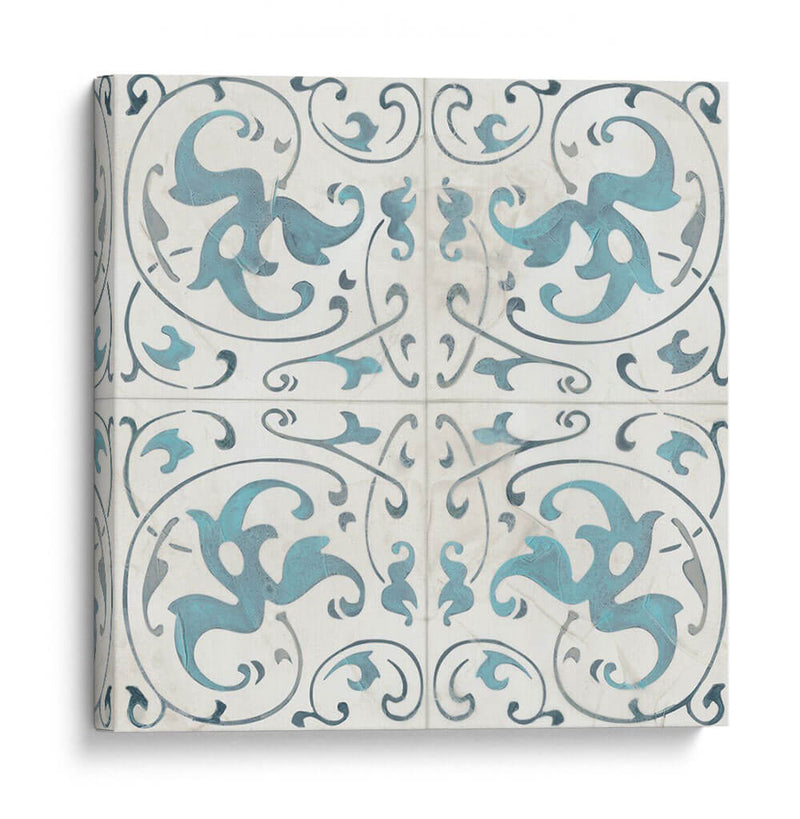 Colección De Azulejos De Teal Viii - June Erica Vess | Cuadro decorativo de Canvas Lab