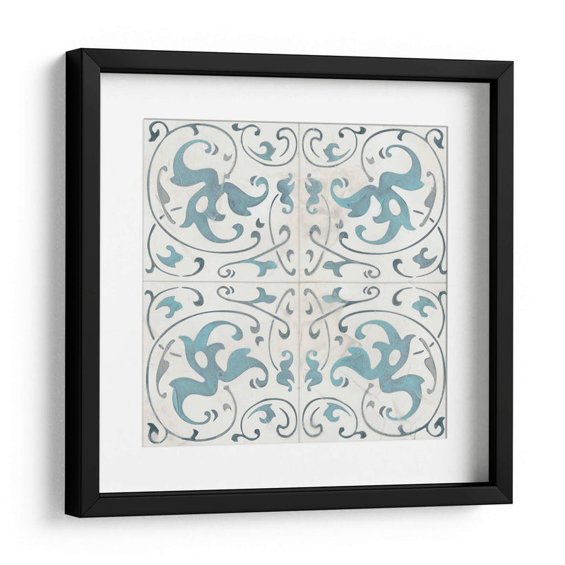 Colección De Azulejos De Teal Viii - June Erica Vess | Cuadro decorativo de Canvas Lab