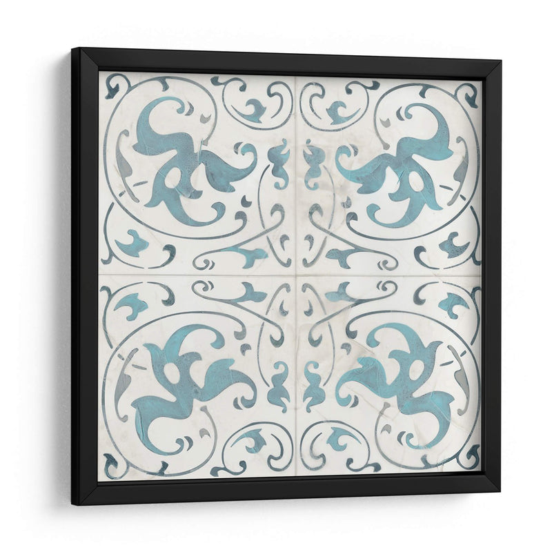 Colección De Azulejos De Teal Viii - June Erica Vess | Cuadro decorativo de Canvas Lab