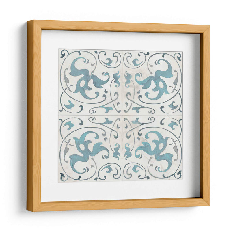 Colección De Azulejos De Teal Viii - June Erica Vess | Cuadro decorativo de Canvas Lab