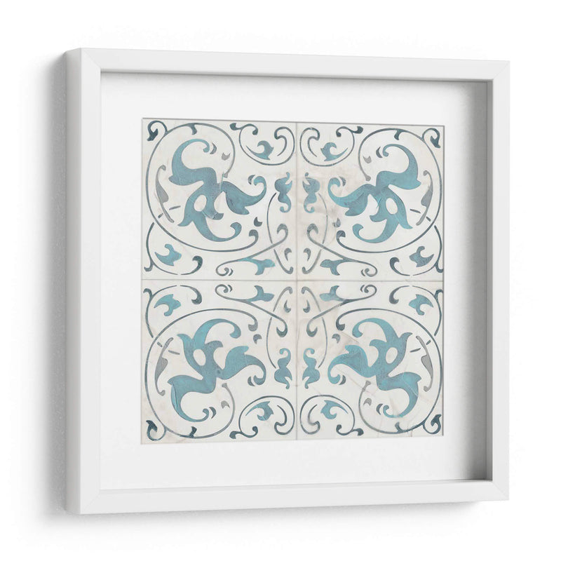 Colección De Azulejos De Teal Viii - June Erica Vess | Cuadro decorativo de Canvas Lab