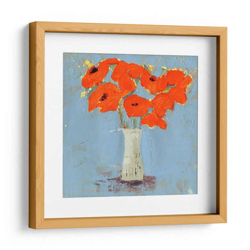 Naranja Poppy Impression I - Victoria Borges | Cuadro decorativo de Canvas Lab