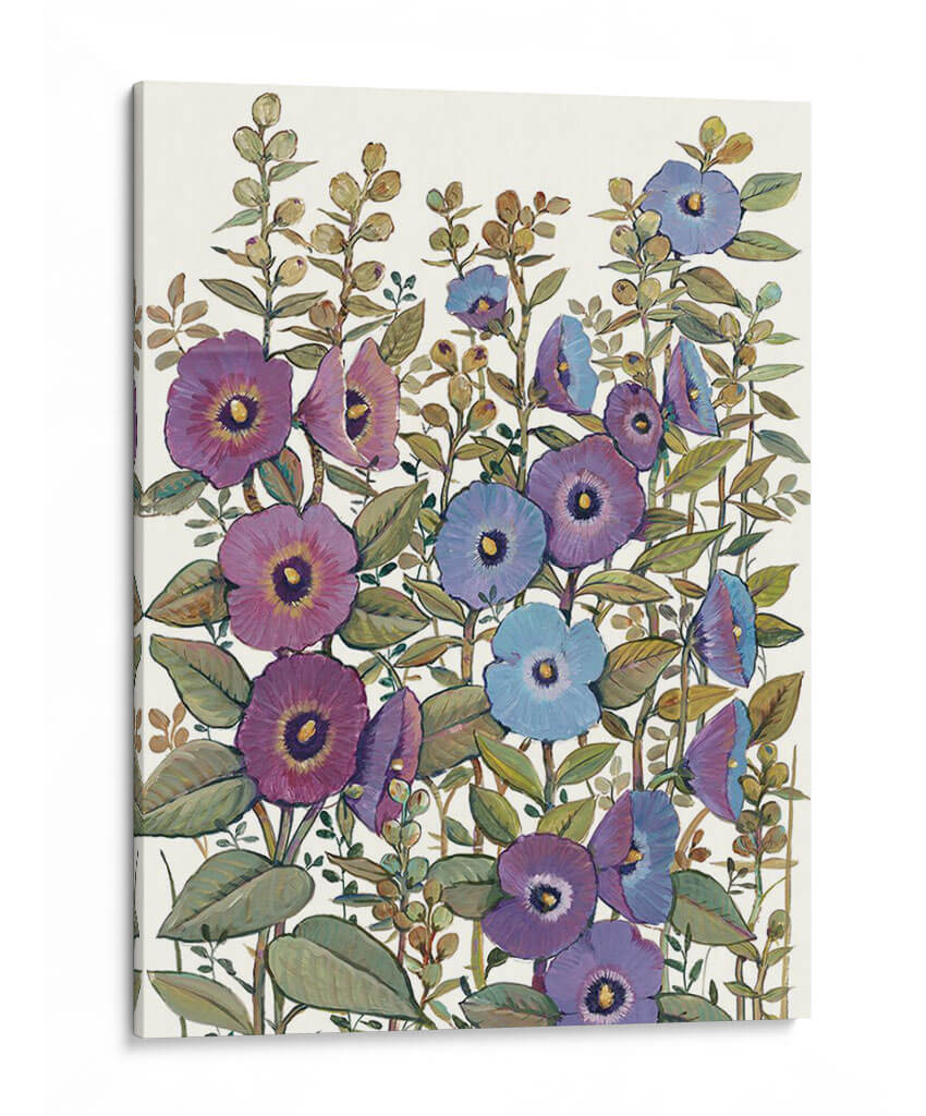 Hollyhocks En Flor I - Tim OToole | Cuadro decorativo de Canvas Lab