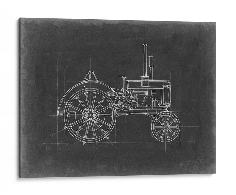 Blueprint Del Tractor Ii - Ethan Harper | Cuadro decorativo de Canvas Lab