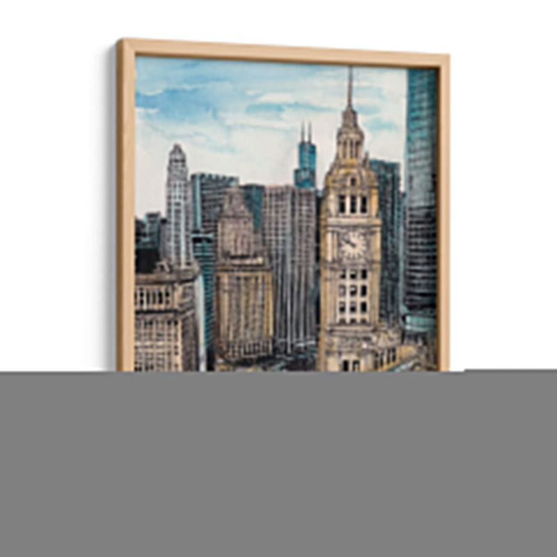 Estados Unidos Citycape-Chicago - Melissa Wang | Cuadro decorativo de Canvas Lab