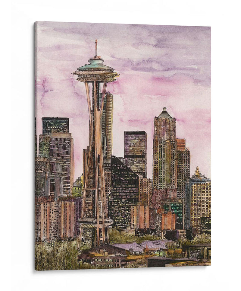 Paisaje Urbano De Los Estados Unidos-Seattle - Melissa Wang | Cuadro decorativo de Canvas Lab