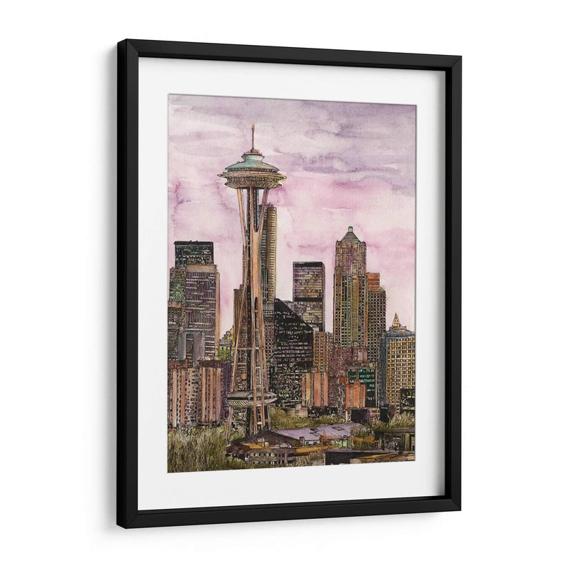 Paisaje Urbano De Los Estados Unidos-Seattle - Melissa Wang | Cuadro decorativo de Canvas Lab