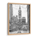Bandw Nosotros Paisaje Urbano-Philadelphia - Melissa Wang | Cuadro decorativo de Canvas Lab