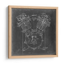 Blueprint Del Motor De La Motocicleta Ii - Ethan Harper | Cuadro decorativo de Canvas Lab