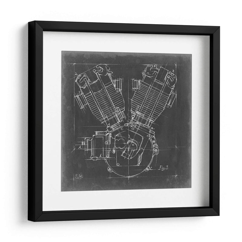 Motorycle Motor Blueprint Iii - Ethan Harper | Cuadro decorativo de Canvas Lab