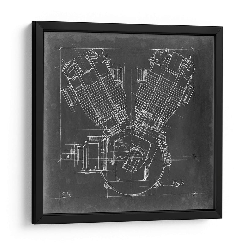 Motorycle Motor Blueprint Iii - Ethan Harper | Cuadro decorativo de Canvas Lab