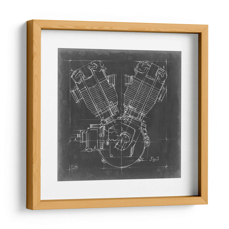 Motorycle Motor Blueprint Iii - Ethan Harper | Cuadro decorativo de Canvas Lab