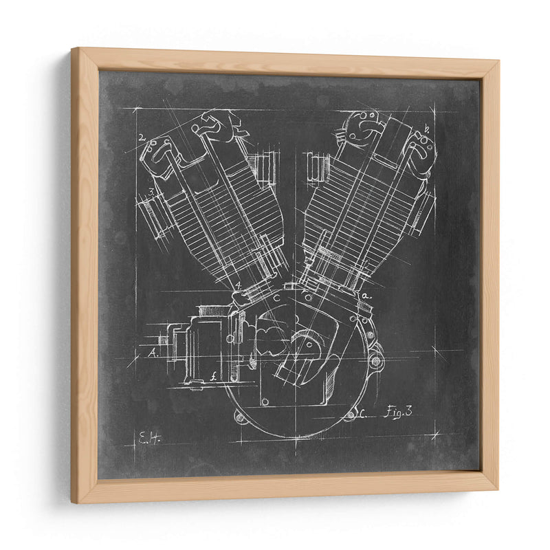 Motorycle Motor Blueprint Iii - Ethan Harper | Cuadro decorativo de Canvas Lab