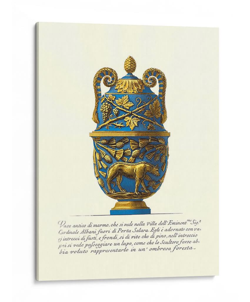Urn Azul Ii - Piranesi | Cuadro decorativo de Canvas Lab