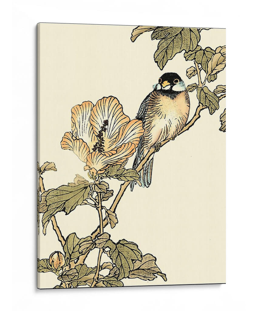 Pájaro Oriental En La Rama I - Vision Studio | Cuadro decorativo de Canvas Lab