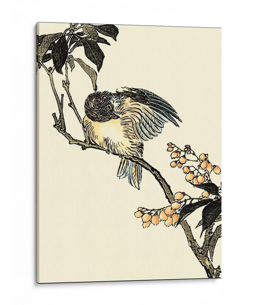 Pájaro Oriental En La Rama V - Vision Studio | Cuadro decorativo de Canvas Lab