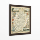 Mapa De Nottinghamshire | Cuadro decorativo de Canvas Lab