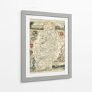 Mapa De Nottinghamshire | Cuadro decorativo de Canvas Lab